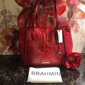 🌹BRAHMIN MEDIUM JULIAN LAVA PAMPAS TOTE🌹
